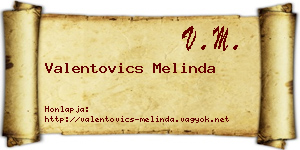 Valentovics Melinda névjegykártya